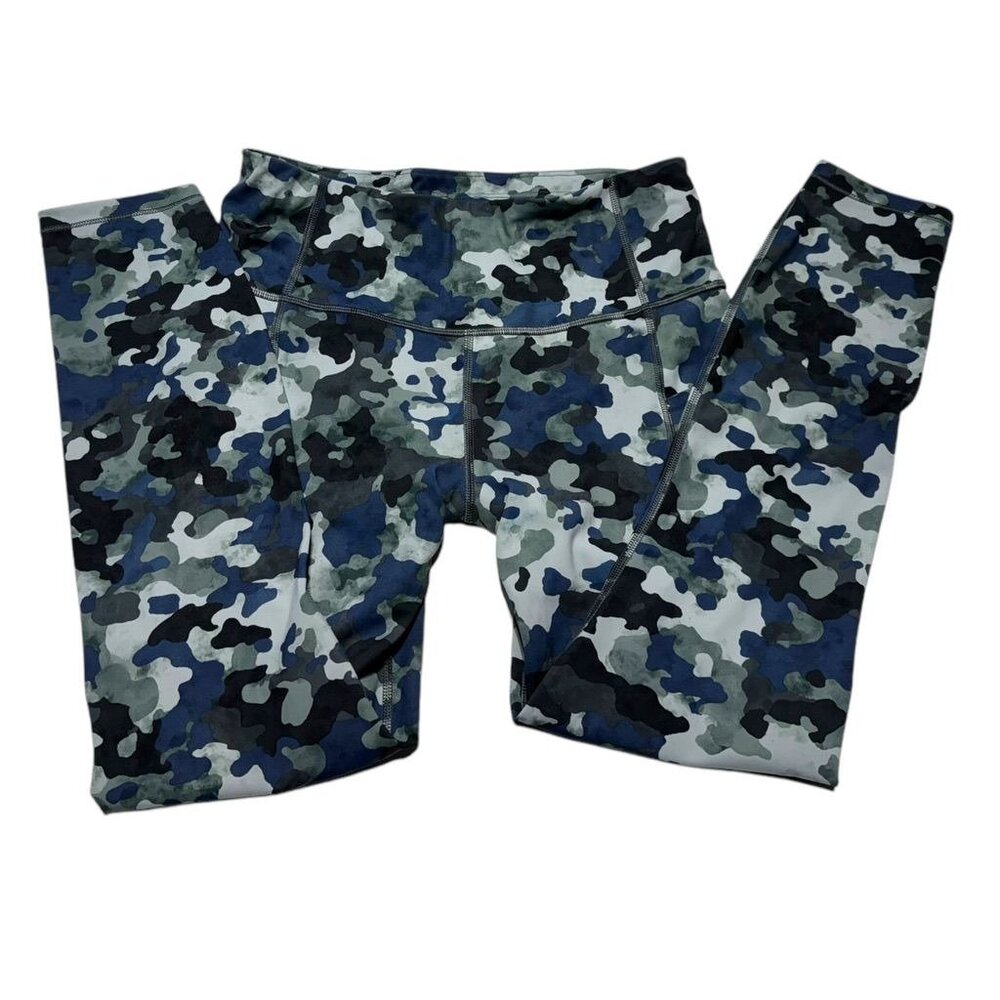 Athleta Multicolor Camo Ultimate Stash II 7/8th Length Tights Size Medium